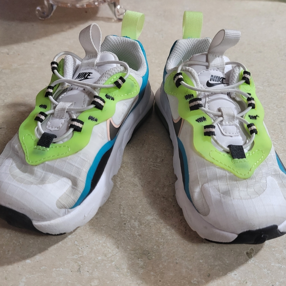 Nike Kids Sneakers - White, Neon Green, Blue